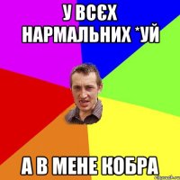 у всєх нармальних *уй а в мене кобра