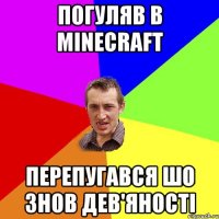 Погуляв в MINECRAFT перепугався шо знов дев'яності