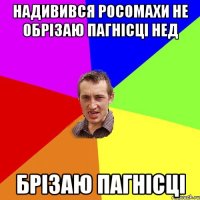 Надивився росомахи не обрізаю пагнісці нед брізаю пагнісці