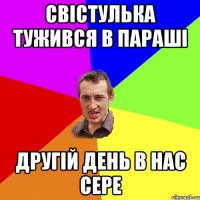 свістулька тужився в парашІ другІй день в нас сере