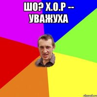 Шо? Х.О.Р -- уважуха 