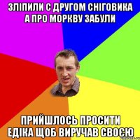 ЗЛІПИЛИ С ДРУГОМ СНІГОВИКА А ПРО МОРКВУ ЗАБУЛИ ПРИЙШЛОСЬ ПРОСИТИ ЕДІКА ЩОБ ВИРУЧАВ СВОЄЮ