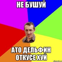 НЕ БУШУЙ АТО ДЕЛЬФИН ОТКУСЕ ХУЙ