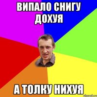 випало снигу дохуя а толку нихуя