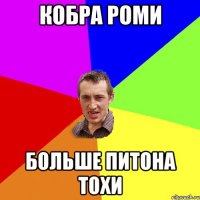 Кобра Роми Больше Питона Тохи