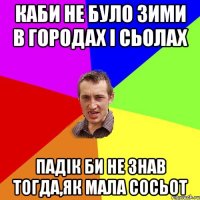 каби не було зими в городах і сьолах падік би не знав тогда,як мала сосьот