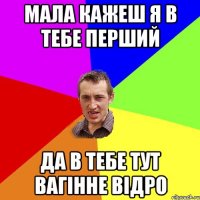 Мала кажеш я в тебе перший да в тебе тут вагінне відро