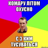 комару літом охуєно є з ким тусуваться