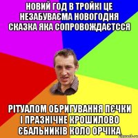 новий год в тройкi це незабуваЄма новогодня сказка яка сопровождаЄтсся рiтуалом обригування пЄчки i празнiчне крошилово Єбальникiв коло орчiка