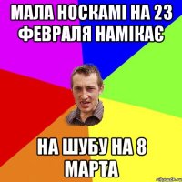 мала носкамі на 23 февраля намікає на шубу на 8 марта