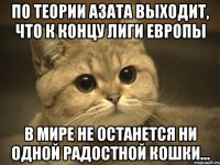 По теории Азата выходит, что к концу Лиги Европы В мире не останется ни одной радостной кошки...