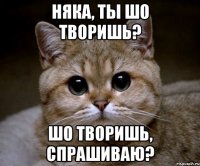 няка, ты шо творишь? шо творишь, спрашиваю?