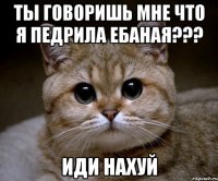 ты говоришь мне что я педрила ебаная??? иди нахуй