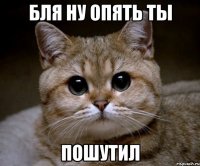 БЛЯ ну опять ты ПОШУТИЛ