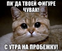 Пи*да твоей фигуре чувак! С утра на пробежку!