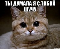 ты думала я с тобой шучу 