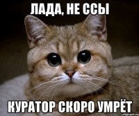 ЛАДА, НЕ ССЫ КУРАТОР СКОРО УМРЁТ