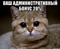 ваш административный бонус 20% 