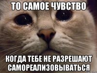 ТО САМОЕ ЧУВСТВО КОГДА ТЕБЕ НЕ РАЗРЕШАЮТ САМОРЕАЛИЗОВЫВАТЬСЯ