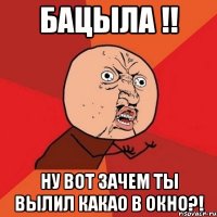 БАЦЫЛА !! Ну вот зачем ты вылил какао в окно?!