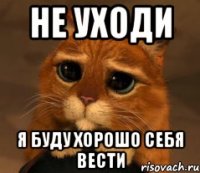 Не уходи Я буду хорошо себя вести