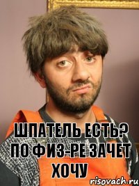 шпатель есть? по физ-ре зачет хочу