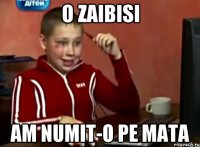 O zaibisi Am numit-o pe mata