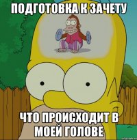 Подготовка к зачету Что происходит в моей голове