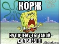 корж ну почему ты такой долбоёб!!!!