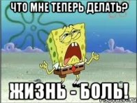 Что мне теперь делать? Жизнь - Боль!