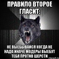 правило второе гласит: не выебывайся когда не надо,иначе модеры выебут тебя против шерсти