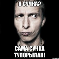 я сучка? сама сучка тупорылая!