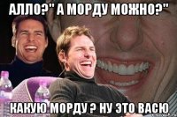 алло?" а морду можно?" какую морду ? ну это васю