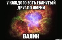 У КАЖДОГО ЕСТЬ ЕБАНУТЫЙ ДРУГ ПО ИМЕНИ ВАЛИК