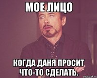 Мое лицо Когда Даня просит что-то сделать.