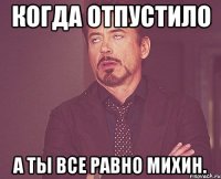 КОГДА ОТПУСТИЛО А ТЫ ВСЕ РАВНО МИХИН.