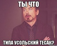 ты что типа Усольский Тесак?