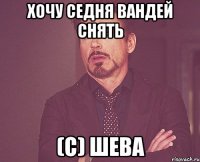 Хочу седня вандей снять (c) Шева