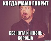 КОГДА МАМА ГОВРИТ БЕЗ КОТА И ЖИЗНЬ ХОРОША