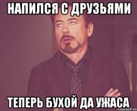 напился с друзьями теперь бухой да ужаса