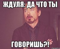 Ждуля: ДА ЧТО ТЫ ГОВОРИШЬ?!