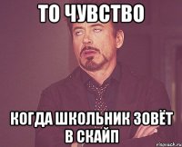 То чувство когда школьник зовёт в скайп