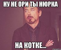 ну не ори ты Нюрка на котке...