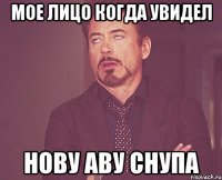 мое лицо когда увидел нову аву Снупа