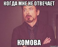 Когда мне не отвечает КОМОВА