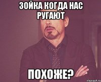 Зойка когда нас ругают похоже?