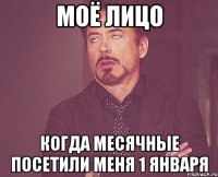 Моё лицо когда месячные посетили меня 1 января