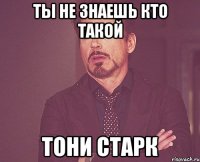 ты не знаешь кто такой ТОНИ СТАРК