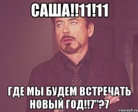 САША!!11!11 Где мы будем встречать новый год!!7"?7