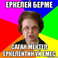 Еркелей берме Саган мектеп еркелейтин уй емес